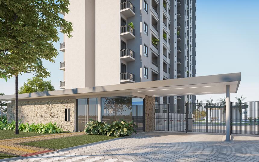 Portaria do Artemis Residencial, no Park Meraki